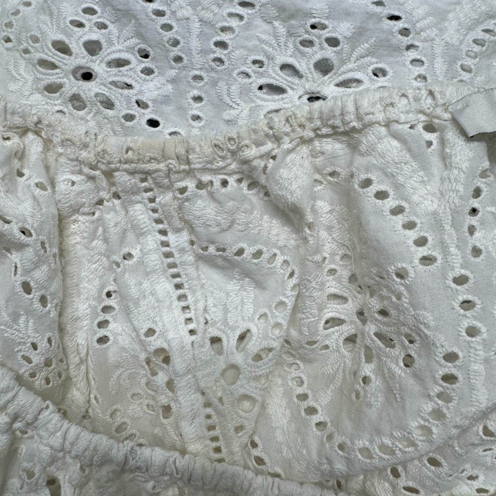 Joie Cream Eyelet Women's Blouse - Picture 4 of 5
